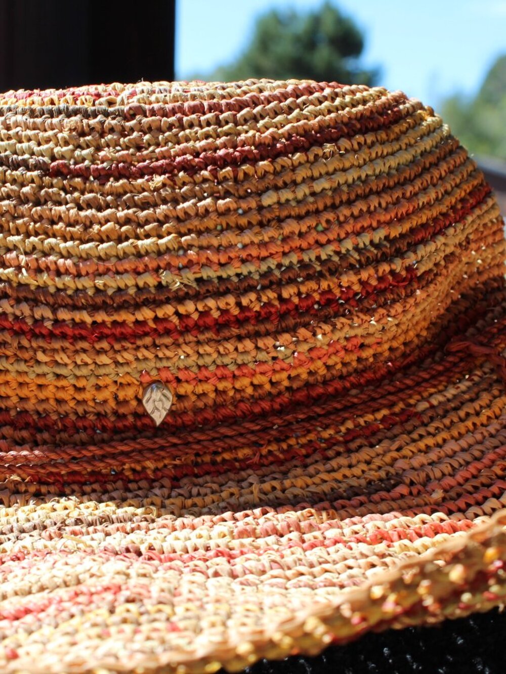 Helen Kaminski Handmade Raffia Multi-Colored Rare Rollable Packable Hat